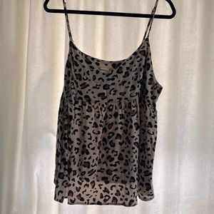 Leopard Print Strappy Tank
